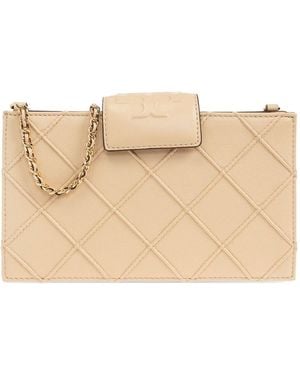 Tory Burch Fleming Vanilla Soft Wallet - Natural