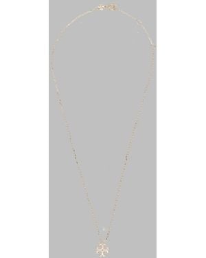 Tory Burch Necklace Moondance Pendant Brass Necklaces - White