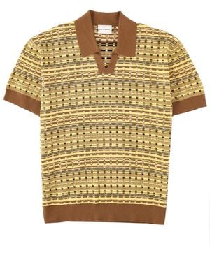 Drole de Monsieur V-Neck Polo Shirt - Yellow