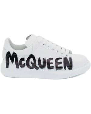 McQueen Graffiti Druck übergroße Turnschuhe - Weiß