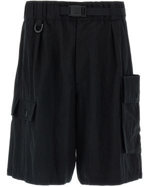 Y-3 Wide Leg Bermuda Shorts Bermuda E Short Nero-Uomo