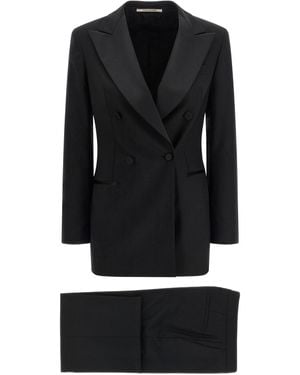 Tagliatore Doppelreihiger Anzug - Schwarz