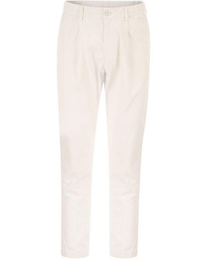 Herno Trousers With Pleats - White