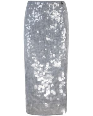 Patrizia Pepe Get Midi in Paillettes - Grau