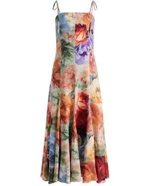 Alice + Olivia Alice + Olivia Jeannette Midi -jurk - Wit