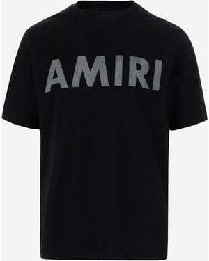 Amiri Cotton T -Shirt mit Logo - Schwarz