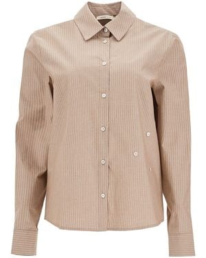 Paloma Wool Duck Donald Entenhemd gestreiftes Hemd - Natur