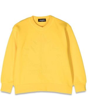 DSquared² Slouchy Fit Crewneck Sweatshirt - Yellow