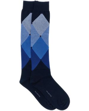 Ballantyne Diamond-shaped Socks Blue