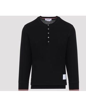 Thom Browne L/S Henley - Black