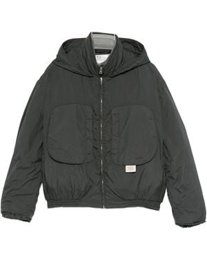 RANRA Purs Padded Nylon Hoodie Jacket - Gray