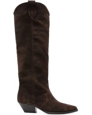 Isabel Marant Denvee Leather Boots - Black