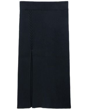 Filippa K Gonna Midi Con Spacco - Blu