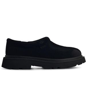806 'tasman' Zwarte Suède Slippers