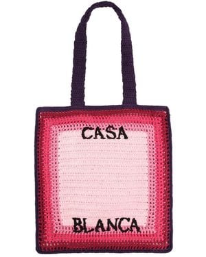 CASABLANCA Tote Bag With Logo - Red