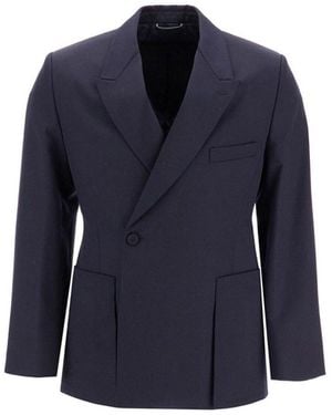 Dior Giacca Blazer Di Lana - Blu