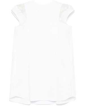 Sacai Minikleid Im Layering-Look - Weiß