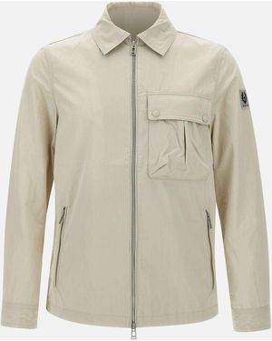 Belstaff Drome Overshirt Aus Ivory Baumwolle - Natur