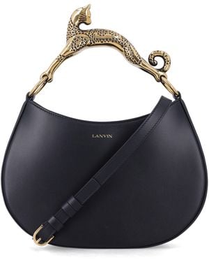 Lanvin Hobo Cat Leather Bag - Blue
