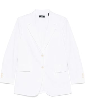 Theory Blazer Met Enkele Rij Knopen - Wit