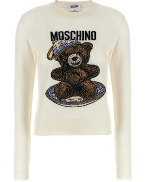Moschino Round-Neck Knitwear - White