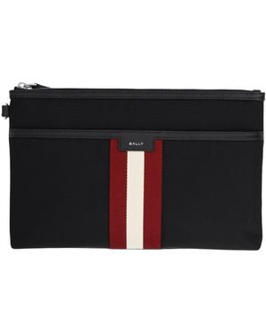 Bally Nylon Bovine Polyester Clutch - Black