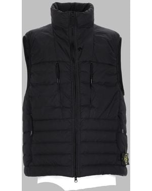 Stone Island Quilted Puffer Vest - Black