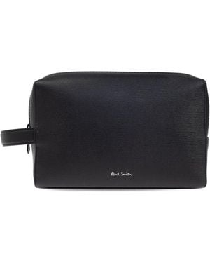 Paul Smith Leather Washbag - Black