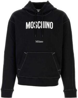 Moschino Regular Logo Hoodie - Black