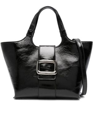 Roger Vivier Grand Vivier Choc Leather Mini Bag - Black