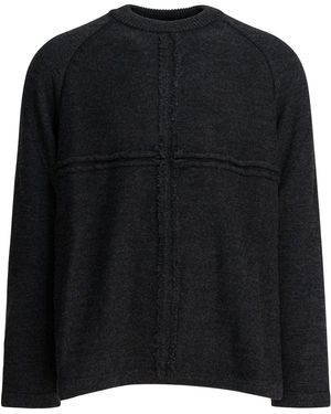Comme des Garçons Wool Crewneck Jumper Knitwear - Black