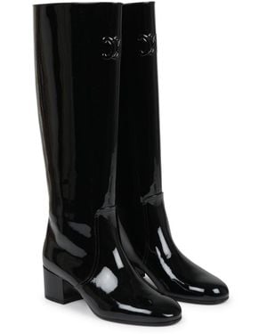 Celine Le Bottes Triomphe High Boot 50 - Black