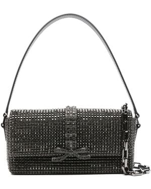 トートバッグ SELF PORTRAIT 'Satin rhinestone vanity case' handbag Champagne Satin Rhinestone Vanity Case – self-portrait-US