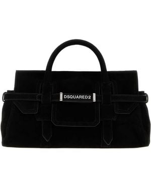 DSquared² Suede Twin Handbag - Black