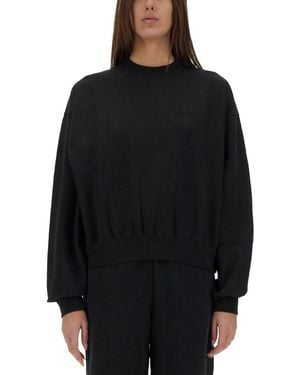 Y-3 Solid Crew Neck Sweatshirt - Black