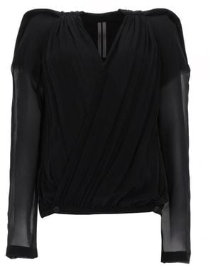 Rick Owens Silk Lined Jacket Yoke Lining - Black
