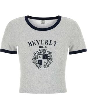 Sporty & Rich Graphic Crew Neck T-Shirt - Grey