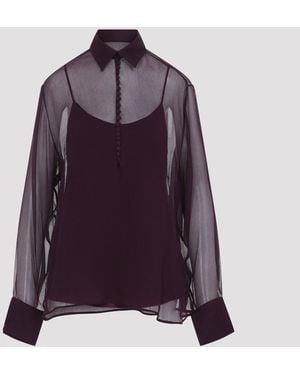 Ermanno Scervino Silk Shirt - Paars