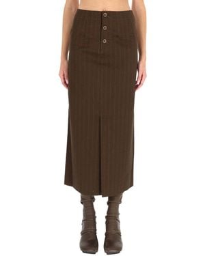Uma Wang Midi "Gad" Skirt - Brown