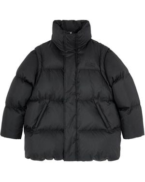 MM6 by Maison Margiela Midi Down Jacket - Black