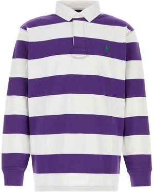 Polo Ralph Lauren Embroidered Cotton Polo Shirt - Purple