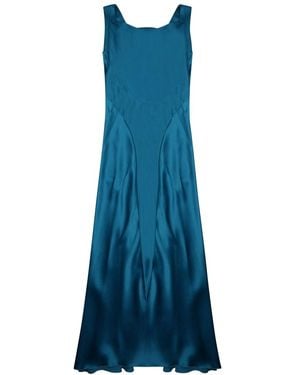 Alberta Ferretti Cowl-Neck Gown - Blue