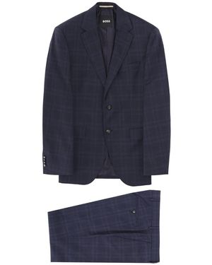 BOSS Two-Piece Regular-Fit Suit - Blue
