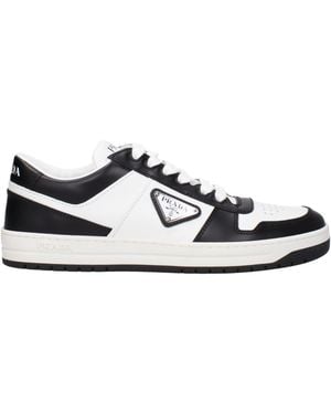 Prada Downtown Leren Sneakers - Wit