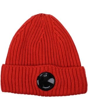 C.P. Company Wool Caps - Red
