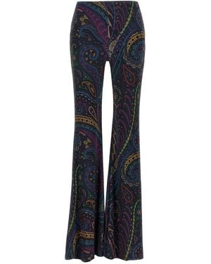 Etro Chenille Trousers - Blue