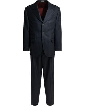 Brunello Cucinelli Formal Pinstripe Suit - Black