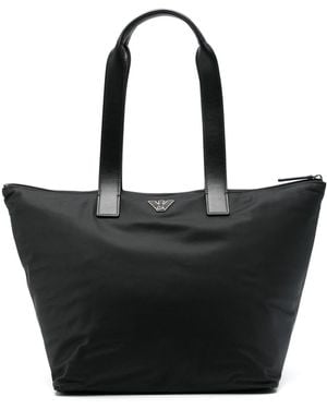 Emporio Armani Nylon Tote Bag - Black