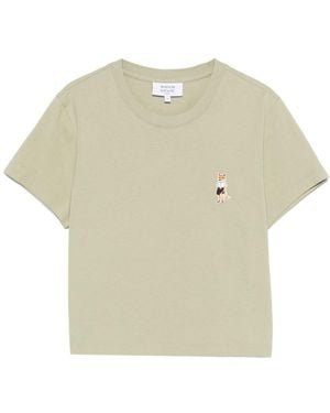 Maison Kitsuné Dressed Fox Cotton T-Shirt - Natural