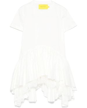 Marques'Almeida T-Shirt Con Ruches - Bianco